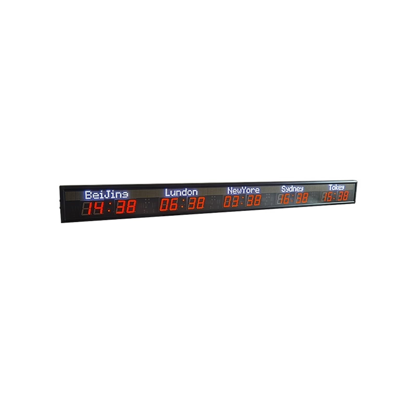 CVFRDD LED Countdown Clock, Digital LED Display World Clock And Light Multi Time Zone More Different City(HIT5-2.3W(SJZ))