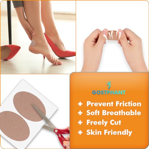 Image of Moleskin for Blisters, Adhesive Moleskin Padding, Multi-Shaped Moleskin Pads for Shoes, Toes, Heel | Blister Prevention and Reduce Friction - 20 Sheets (130 Pieces Total)