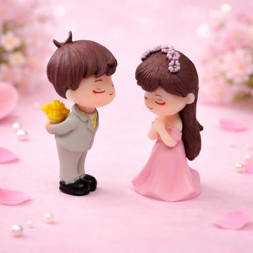 CraftVatika Valentine Gift Proposal Love Couple Miniature Figurin...
