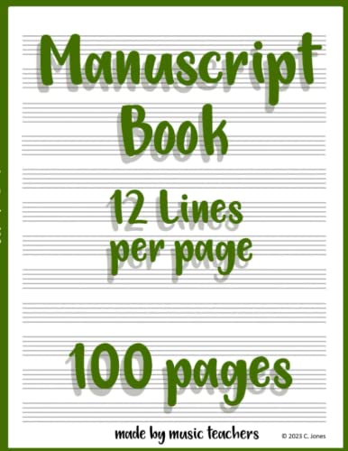 Manuscript Book 100 pages pour écriture et notes