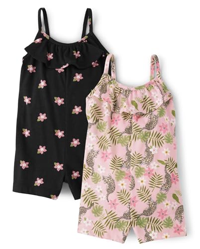 Image of The Children's Place Baby Girls' And Toddler Everyday Summer Rompers