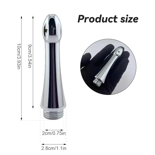 Image of Aluminum Shower Cleaner Enema Douche System,Handheld Water Shower Nozzle Anal Rinse Vaginal Cleaning Kit for Men and Women + Velvet Carry Bag