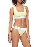 Calvin Klein Women's Modern Cotton Bralettes, POP Yellow, X-Large