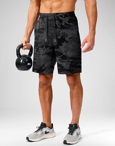 Image of Soothfeel Men's Running Shorts with Zipper Pockets 9 inch / 7 inch / 5 inch Quick Dry Eight Basketball Gym Workout Athletic Shorts