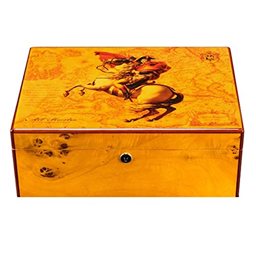ZHKLWQD Humidificadores, caja de almacenamiento de puros Cesmall con patrones exquisitos para amigos/orae/23,8 x 13,8 x 7,5 cm