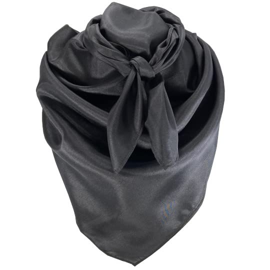Yellowstone Wild Rag Bandana Scarf 100% Silk Solid Black2