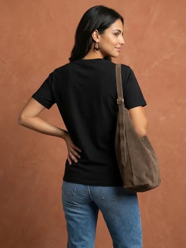 Image of Nobero Women's Graphic Printed T-Shirt | Regular Fit 180 GSM Cotton Tee for Women | Comfortable Round Neck Casual Wear