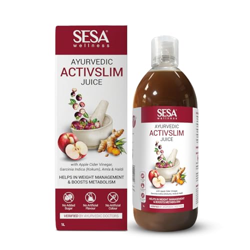 Image of SESA Ayurvedic Activslim Juice - 1L | Helps in Weight Management | Made with Apple Cider Vinegar | Healthy Diet Drink | No added Sugar, Colour or Flavour
