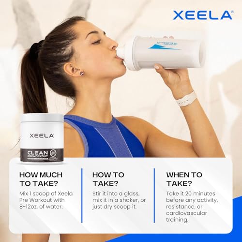 Image of XEELA Pre Workout - Clean & Tested - Jitter Free, Safe, and Natural - Increase Thermogenic Energy, Focus, and Endurance w /Creatine, Organic Caffeine, and Plant Based Citrulline (Vanilla Iced Coffee)