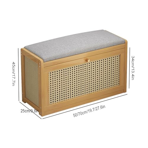 Petit banc de rangement à chaussures compact pour optimiser les entrées