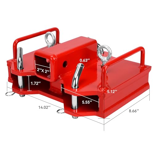Image of YINTATECH Dual Forklift Trailer Hitch Attachment, 6500lbs Towing Capacity by 2 inch Receiver, Fits Forks Up to 5.5 inch Wide