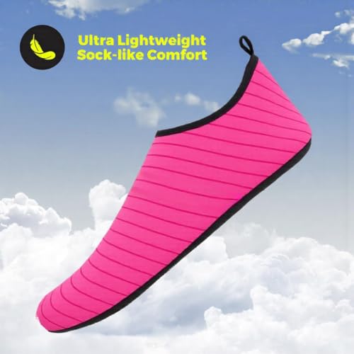 1 Pair Unisex Quick-Dry Aqua Socks - Barefoot Water Shoes with Anti-Slip Sole for Beach/Yoga/Surfing, Lightweight Swim Shoes4