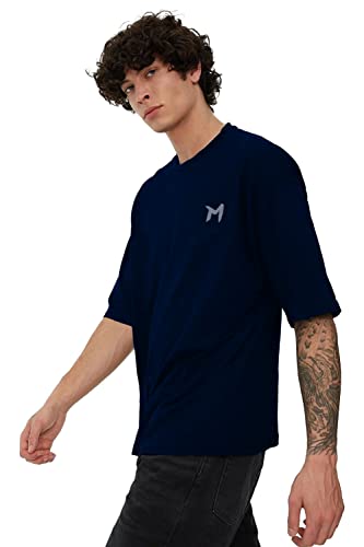 Image of Solid Baggy & Dropshoulder Oversized T-Shirt for Men