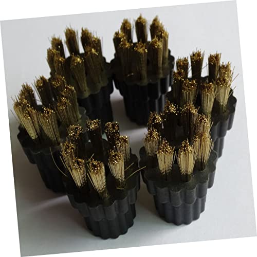 Healeved 10pcs Household Appliance Brush Multi-purpose Bronze Brush for Steam Cleaners Household Cleaning Devices and More and Versatile Cleaning Machine Accessories