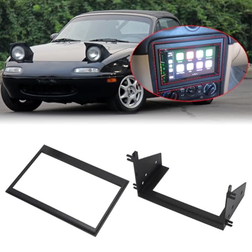 WIKIBB for Mazda Miata NA Double Din Head Unit Bezel, 2DIN Frame, Fits 7