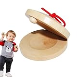 Castañuelas de madera, castañuelas españolas, instrumento de percusión de madera, castañuelas creativas divertidas para dedos, instrumentos de mano españoles para niñas, niños, fiestas temáticas