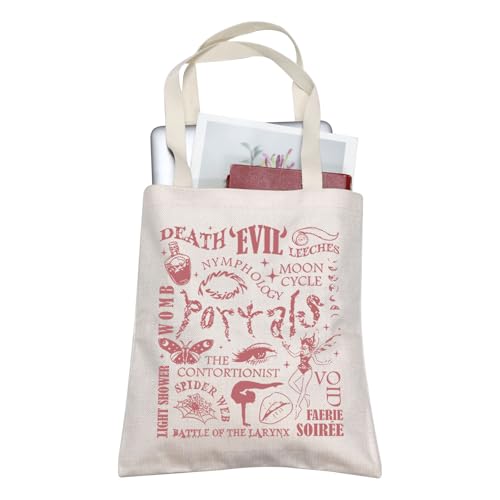 AKTAP Singer Album Inspired Tote Bag Singer Merch Music Love Fans Gifts American Singer Shoulder Bag M-Music Tour 2024 Gift (TB Death Album Tote-PY2)