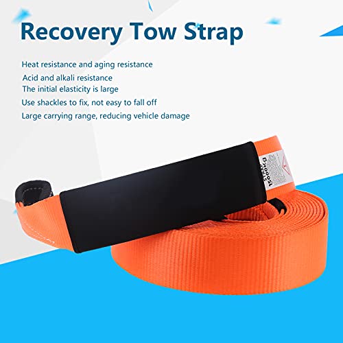 Sangle de remorquage robuste en polyester orange haute ténacité