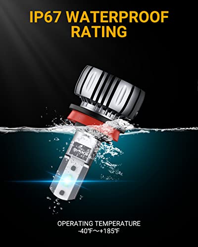 Exway H11/H9/H8 9005/Hb3 Led Headlight Bulbs Combo, 32000Lm 400% Brighter 6500K Cool White Headlight Conversion Kits, High And Low Beam Led Headlights, Plug And Play, Pack Of 4 #TOP6