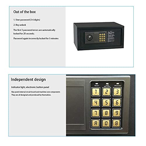 Clavier numérique électronique pour protéger vos documents de maison avec le coffre noir 40cm
