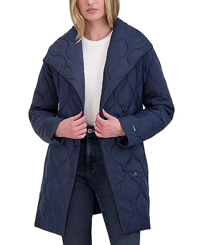 TAHARI Women's Hourglass Quilted Wrap Coat2