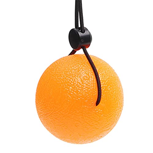Image of Silicone Grip Ball With Cord Squeeze Exercise Training Stress Relief Orange|DIY, Massager, Machine For Pain Relief for Men And Women, Skin Care Tool, Footrest Stool For Home, Facial tools|
