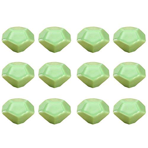 Boutons de porte en cristal taillé et céramique verte : finition haut de gamme