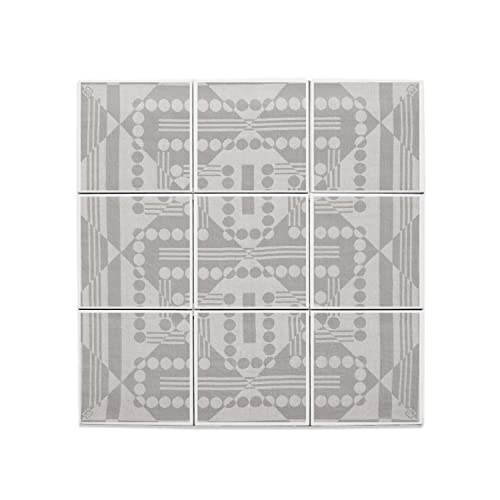 Carreaux céramique 20x20 cm motif abstrait gris décoration murale 60x60