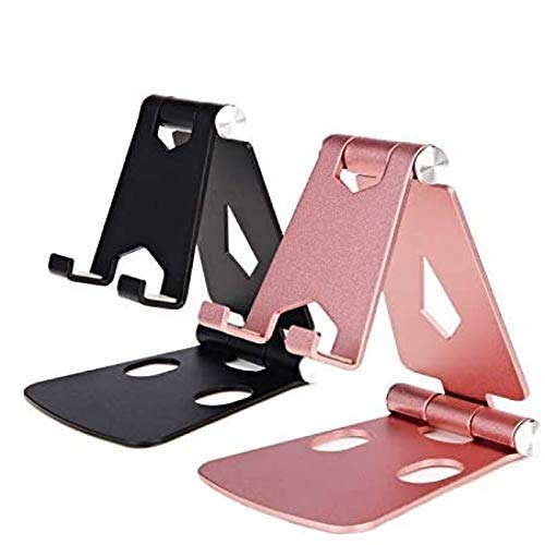 WIDF 2Pack Cell Phone Stand for Angle Height Adjustable Desk Sturdy Aluminum Metal Phone Holder for iPhone,Ipad, Mobile Phone, All Android Smartphone,Desktop