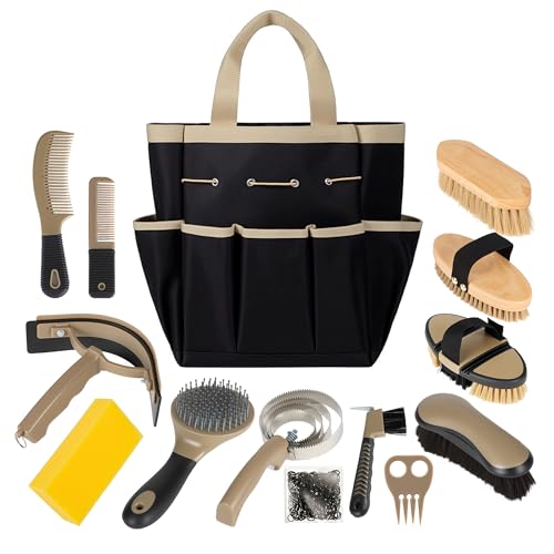 Kit de toilettage pour cheval contre la boue et les nœuds avec brosses