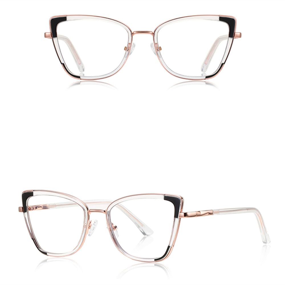 okulary z filtrem metalowym damskie czarne niebieskie okulary kocie oko oprawki modne damskie dekoracje okulary