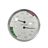 Termómetro e higrómetro de sauna para exteriores e interiores con diseño de metal para lecturas precisas