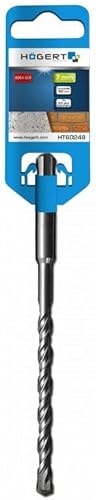 HÖGERT TECHNIK SDS-plus Betonbohrer, 7 x 160 mm, X-Klinge, Wolframkarbid, 4x90° 