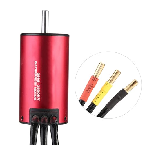 RC Auto Bürstenloser Motor, 2900KV 3500KV Wasserdichter bürstenloser Motor für 1/8 1/10 RC-Autozubehörteil(3500KV)
