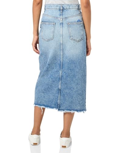 HUGO Women's Mid Length Ripped Denim Skirt2