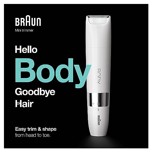Braun Body Mini BS1000 - Tondeuse Corps Électrique Pour Femme Et Homme, Blanc