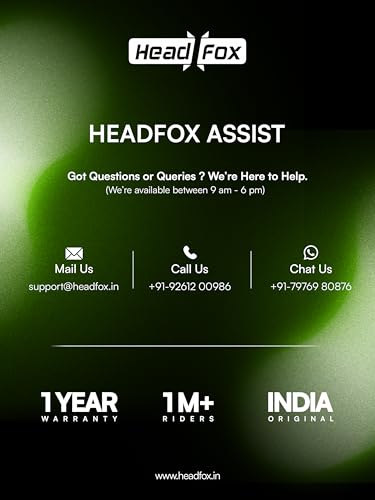 Image of HEADFOX N2F Track Full Face Bluetooth Helmet for Bike | Waterproof Smart Helmet for Men & Women | Built-in Bluetooth for Calls, ENC, Music & GPS | Voice Assist | ISI Certified