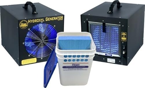 Image of Titan 2000 Commercial Hydroxyl Generator with UVA Light Technology, 20,000 Cu/Ft Coverage, Black Metal Housing, High Velocity Fan for Air Treatment