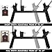 Atflbox Shooting Target Stand with 10pcs 17x25 Inch Sight in Paper Targets, Durable Paper Target Holder with Stable Adjustable Base for Cardboard Silhouette, H Shape, IPSC, IDPA Practice (1 Pack-BK)