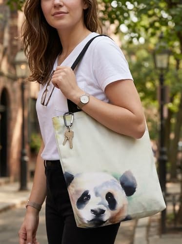 Image of Canvas Tote Bag with Zipper for Women| Inside Pocket | Cotton College Shoulder Bag | Stylish Travel Sling & Handbag for Daily Use | Cotton Canvas Fabric