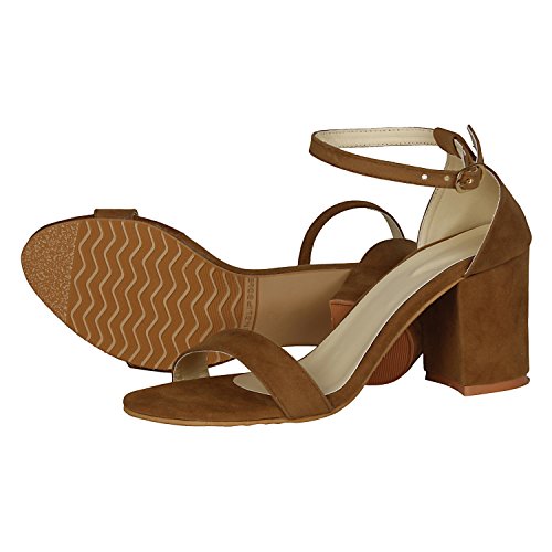 Image of Misto Women's and Girl's Formal Casual Suede Leather Block Heel Sandal
