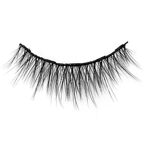 Andoer Conjunto de cílios postiços magnéticos com máscara aplicadora 3D preto magnético falso cílios