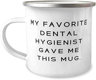 Nice Dental hygienist Gifts, My Favorite Dental Hygienist Gave, Dental hygienist 12oz Camper Mug From Coworkers, For Men Women, Dental hygienist gift ideas, Funny dental hygienist gifts, Unique dental