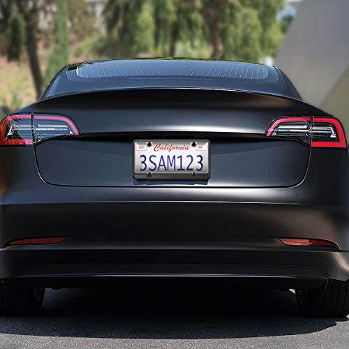 Dracool for License Plate Frame 4 Holes Silicone Frames for US Standard Car and Clear Transparent Plastic Covers 360 Degree Unbreakable Plates Holder Waterproof,Rust-Proof 4 Screws Included - Black - Thumbnail 7