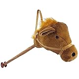 Cavalo De Pelúcia Com Som E Rodas - Lovely Toys, Marrom