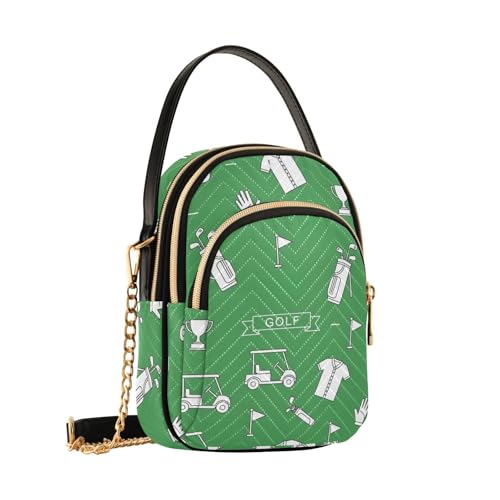 Image of MCHIVER Golf Crossbody Bag for Women Cell Phone Purse Wallet with Removable Chain Shoulder Handbag