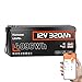 HumsiENK 12V 320Ah LiFePO4 Lithium Battery with Bluetooth, 250A BMS,15000+Cycles 300Ah LiFePO4 Battery, IP65 & Low Temp Protection, 4096Wh Energy Perfect for RV, Off-Grid, Boats, Solar Energy