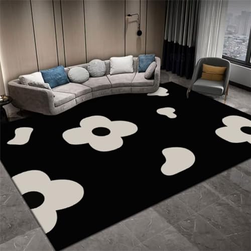 Tapis de décoration maison au design fleur blanche chic