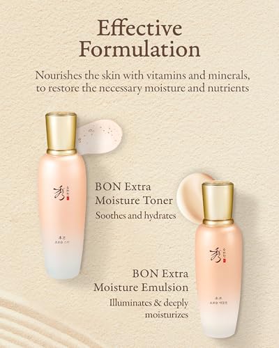 Sooryehan Bon Extra Moisture Korean Skin Care Gift Set (13.01 Fl Oz) - Luxury Premium High-end by LG Beauty. Hydrating Toner, Emulsion Lotion, Cleansing Foam, Eye Cream. - Image 5