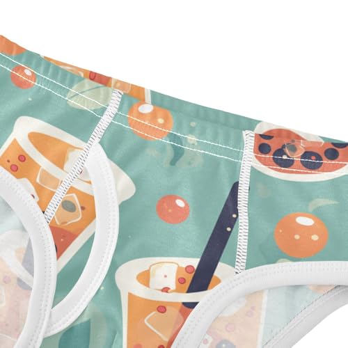 KLL Bubble Tea Pattern Toddler Boys Cotton Training Underwear Breathable Children Undies4